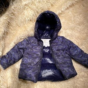 AUTHENTIC Burberry Blue “Camo” Down Coat 18months